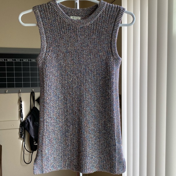 Ella Moss Marge Ribbed Knit Sleeveless Sweater Tank Mood Indigo Size Med… - Picture 16 of 16